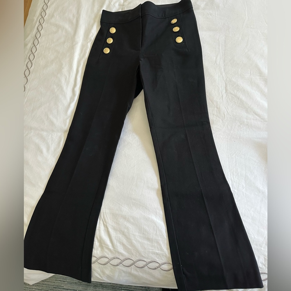 Derek lam 10 Crosby black pants with gold buttons size 2